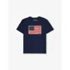 Polo Ralph Lauren Flag Cotton Jersey Tee In Blue