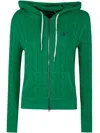 Polo Ralph Lauren Ctn Cbl Long Sleeve Full Zip Hoodie In Green