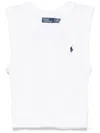 Polo Ralph Lauren Ctn Cbl Slp Cleeveless Pullover In White
