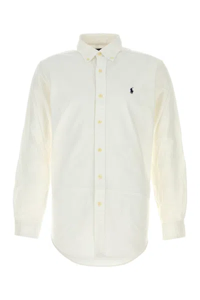 POLO RALPH LAUREN CAMICIA IN COTONE BIANCO UOMO