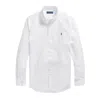 Polo Ralph Lauren Mens Button-down Long-sleeves Linen Shirt Ceramic White Xxl In White