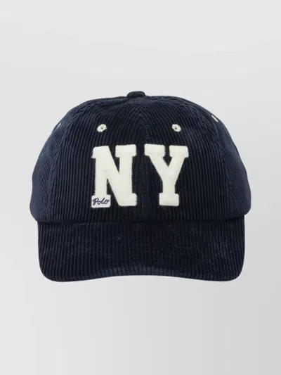 Polo Ralph Lauren Curved Brim Corduroy Texture Hat Collection In Blue