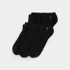 Polo Ralph Lauren Cushioned Low-cut-sock 6-pack In Black