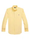Polo Ralph Lauren Custom Fit Corduroy Long Sleeve Shirt In Yellow