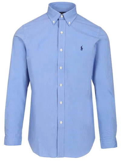 Polo Ralph Lauren Custom Fit Cubdppcs-bistretch Popelin Long Sleeve Sport Shirt Shirts Light Blue
