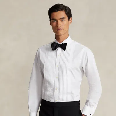 Polo Ralph Lauren Custom Fit French Cuff Tuxedo Shirt In White