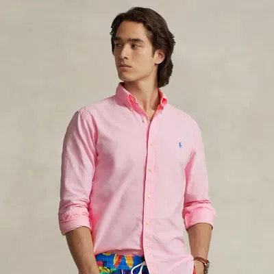 Polo Ralph Lauren Custom Fit Garment-dyed Oxford Shirt In Pink