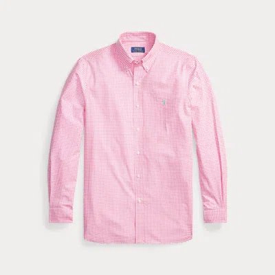 Polo Ralph Lauren Custom Fit Gingham Stretch Poplin Shirt In Pink