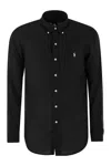 Polo Ralph Lauren Black Shirt With Button-down Collar And Pony Embroidery On The Front