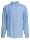 Polo Ralph Lauren Custom-fit Linen Shirt In Blue