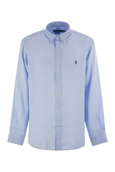 Polo Ralph Lauren Custom-fit Linen Shirt In Blue