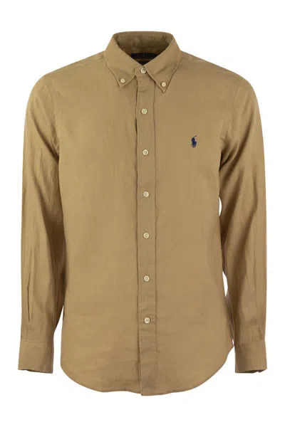 POLO RALPH LAUREN POLO RALPH LAUREN CUSTOM-FIT LINEN SHIRT
