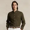 Polo Ralph Lauren Custom Fit Linen Shirt In Burgundy