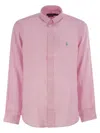 Polo Ralph Lauren Custom-fit Linen Shirt In Pink