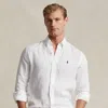 Polo Ralph Lauren Custom Fit Linen Shirt In White
