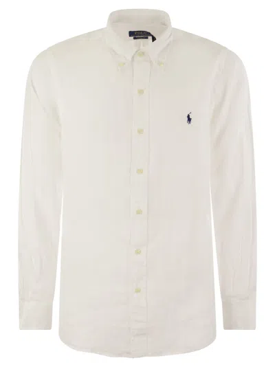 Polo Ralph Lauren Custom-fit Linen Shirt In White