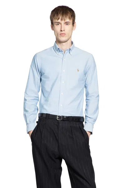 Polo Ralph Lauren Custom Fit Oxford Shirt In Blue