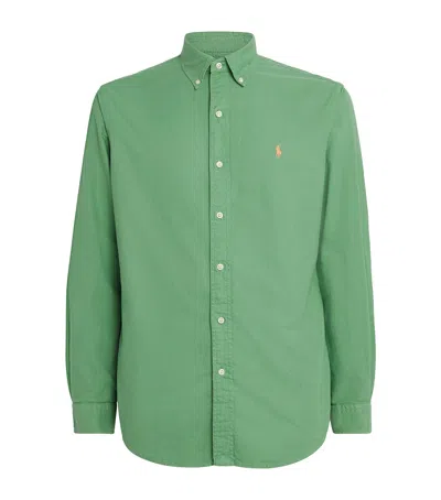 Polo Ralph Lauren Custom Fit Oxford Shirt In Green