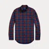 Polo Ralph Lauren Custom Fit Plaid Double-faced Shirt In Blue