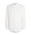 Polo Ralph Lauren Slim Fit White Cotton Shirt With Embroidered Logo In White