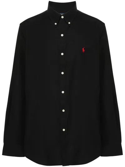 Polo Ralph Lauren Custom Fit Shirt In Black