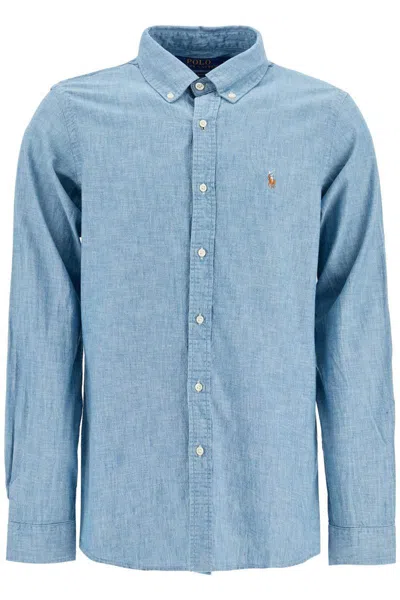 Polo Ralph Lauren Custom Fit Shirt In Blue