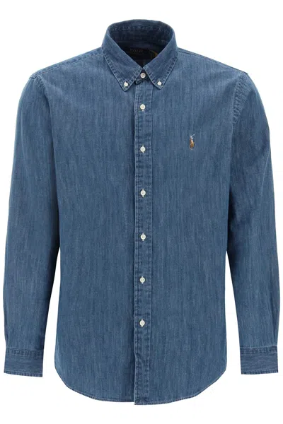POLO RALPH LAUREN CUSTOM FIT SHIRT IN LIGHTWEIGHT DENIM