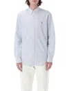 Polo Ralph Lauren Sport Shirt Long Sleeve In Stripes Light Blue