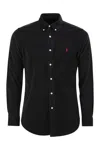 Polo Ralph Lauren Black Shirt With Pony Embroidery In Black