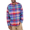 Polo Ralph Lauren Custom Fit Striped Check Shirt In Blue