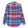 Polo Ralph Lauren Custom Fit Striped Check Shirt In Blue