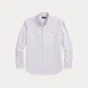 Polo Ralph Lauren Custom Fit Striped Oxford Shirt In White