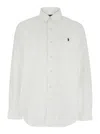 Polo Ralph Lauren Embroidered-logo Cotton Shirt In White