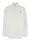 Polo Ralph Lauren Embroidered-logo Cotton Shirt In White