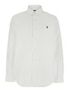 Polo Ralph Lauren Embroidered-logo Cotton Shirt In White