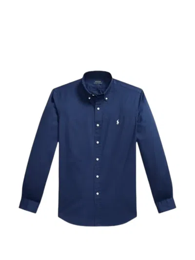 Polo Ralph Lauren Custom-fit Twill Shirt In Blue