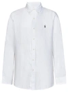 POLO RALPH LAUREN CUSTOM-FIT WHITE LINEN SHIRT