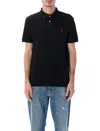 Polo Ralph Lauren Embroidered-logo Polo Shirt In Black