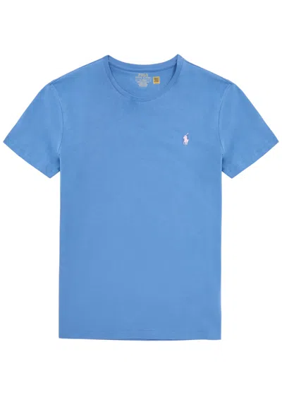 Polo Ralph Lauren Custom Slim Cotton T-shirt In Blue