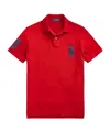 Polo Ralph Lauren Custom Slim Fit Big Pony Mesh Polo Shirt In Red