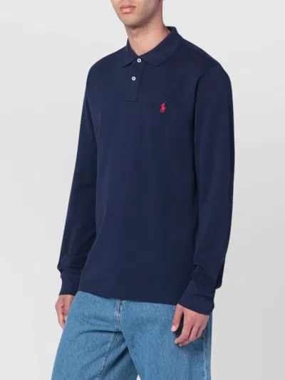 Polo Ralph Lauren Blue Cotton Polo Custom Slim-fit