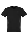 Polo Ralph Lauren Custom Slim-fit In Pima Cotton T-shirt In Black