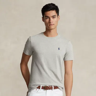 Polo Ralph Lauren Custom Slim Fit Jersey Crewneck T-shirt In Grey