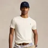 Polo Ralph Lauren Custom Slim Fit Jersey Crewneck T-shirt In Herbal Milk
