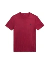 Polo Ralph Lauren Custom Slim Fit Jersey Crewneck T-shirt Man T-shirt Burgundy Size L Cotton In Red