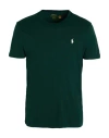 Polo Ralph Lauren Custom Slim Fit Jersey Crewneck T-shirt Man T-shirt Dark Green Size L Cotton