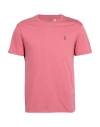 Polo Ralph Lauren Custom Slim Fit Jersey Crewneck T-shirt Man T-shirt Pastel Pink Size L Cotton