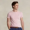 Polo Ralph Lauren Custom Slim Fit Jersey Crewneck T-shirt In Pink