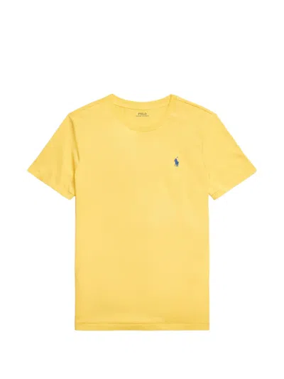 Polo Ralph Lauren Custom Slim Fit Jersey Crewneck T-shirt In Yellow