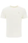 Polo Ralph Lauren Custom Slim Fit Jersey Crewneck T-shirt Man T-shirt Off White Size Xxl Cotton